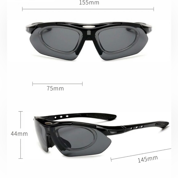 Outdoor Sports Riding Sunglasses. 5 Changeable Lens Variations. Comfy Nose-pads - Picture 12 of 12
